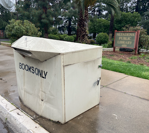 Outdoor book drop at the Main Library