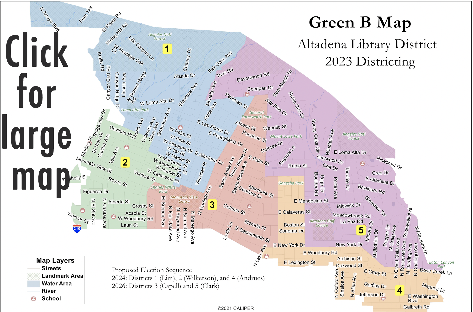 Green B Draft Trustee Area Map