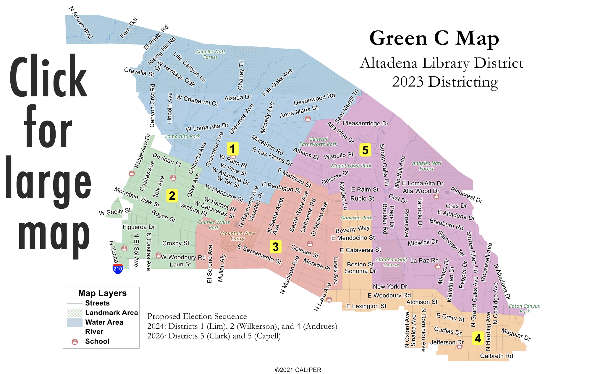 Green C Draft Trustee Area Map